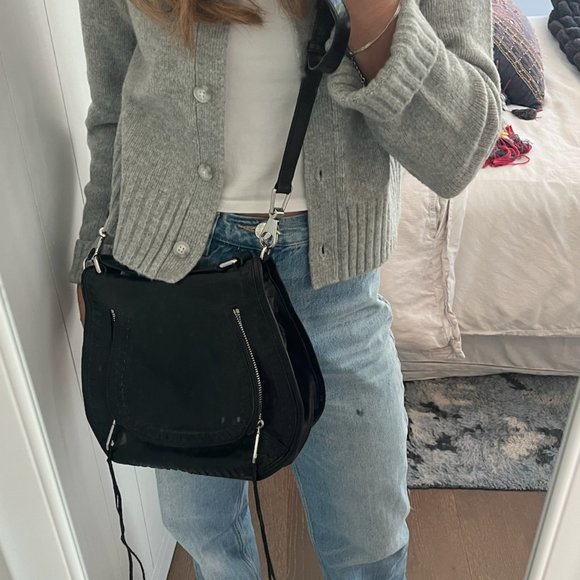 Rebecca Minkoff Vanity Saddle Bag - Black - Picture 3 of 6